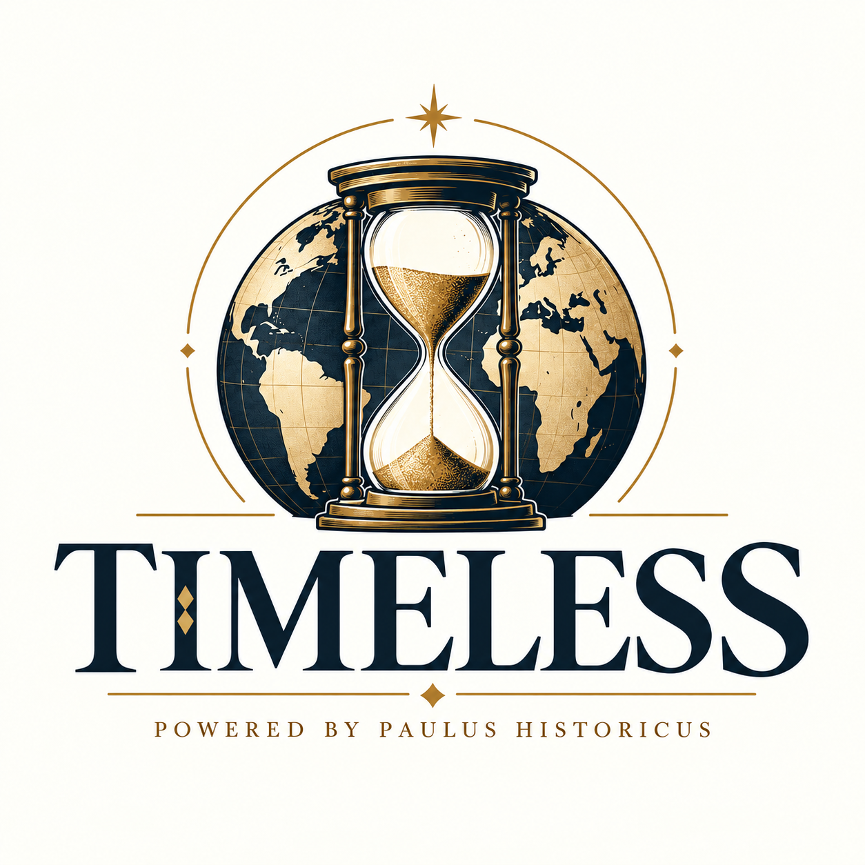 Timeless – zandloper voor een wereldbol, powered by Paulus Historicus